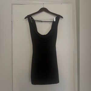Black Cowl Neck Tank Dress